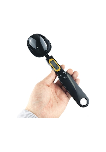 Shineyee Çok Fonksiyonlu Lcd Ekranlı Hassas Kaşık Tartı, 500g/0.1g, Mutfak Ve Kahve İçin Kullanışlı, Siyah Siyah