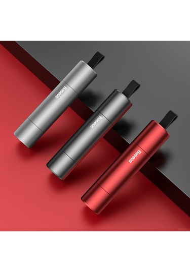 Gümüş Baseus Keskin Alet Kullanışlı Güvenlik Çekiç