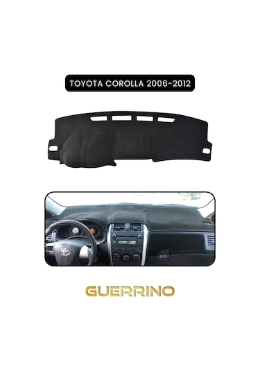 Toyota Corolla 2006-2012 Torpido Koruma Halısı Siyah Kenar