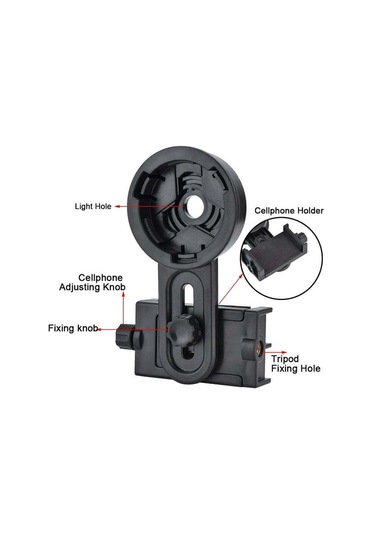 Wezone Akıllı Telefon Mikroskop/teleskop Fotoğraf Adaptörü, Genişletilebilir Plastik + Metal Tutucu, 26.4-46.4mm Gözlük Çapı, 54.6-97.9mm Telefon Genişliği