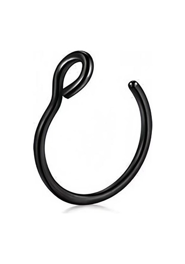 Chavin Çelik Deliksiz Halka Burun Hızma Geçirme Piercing Ev26sy Siyah