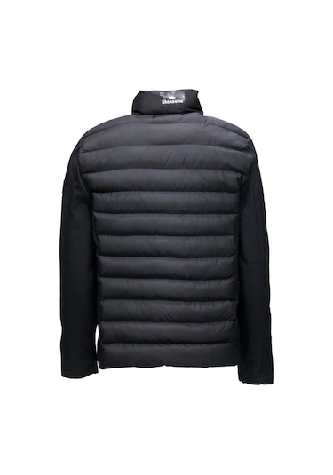 Erkek Dikyaka Kolu Softshell Şişme Siyah Mont 001