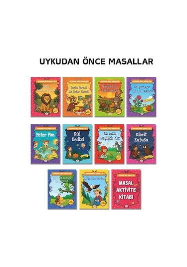 Uykudan Önce Masallar Seti 10 Kitap +1 Aktivite Takım / Kole...
