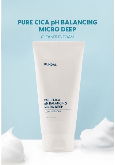 Hafif Asidik Formüle Sahip Köpük Temizleyici Kundal Pure Cica Ph Balancing Micro Deep Cleansing Foam