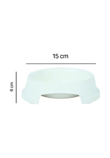 Pribor Kedi Köpek Mama Ve Su Kabı 600 Ml Beyaz