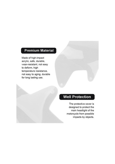 Pazly Motosiklet Far Koruyucu Akrilik Koruma Kılıfı, Motosiklet Aksesuarı Lmk00304-gr Yeşil