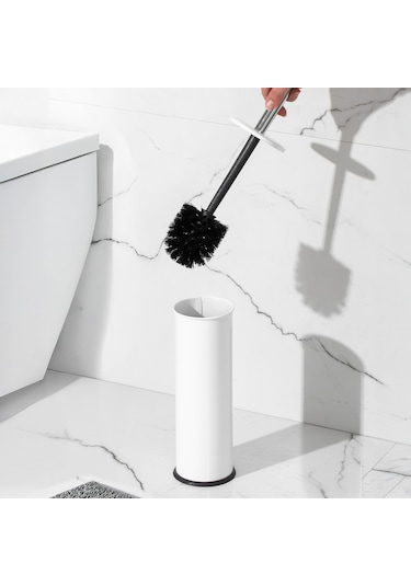 Porsima 831b Paslanmaz Metal Tuvalet Wc Fırçası Beyaz