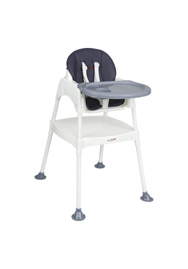 Babydoor & Mama Panna Çalışma Masalı Pedli Mama Sandalyesi Gri 3 İn 1