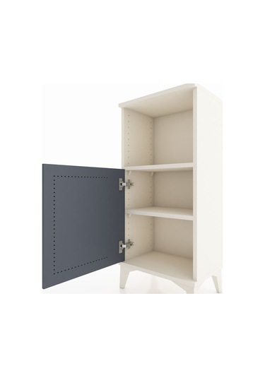 Arges Komodin 2 Raflı Tek Kapaklı 44x30x96 Aytaşı-antrasit Aytaşı