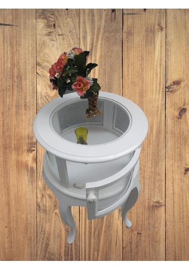 Gümüşlük Yuvarlak MODEL Leylek Bacak Parlak BEYAZ Kayın Lükens Aslan Ayak Kutuda Sevk El Yapım​