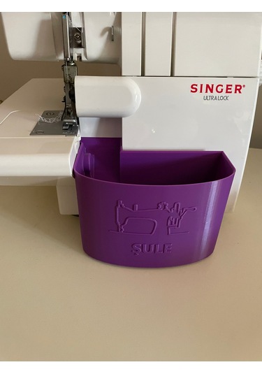 Singer Overlok Çöp Kutusu Fire Kabı Xl Kişiye Özel Mor 14sh654 14