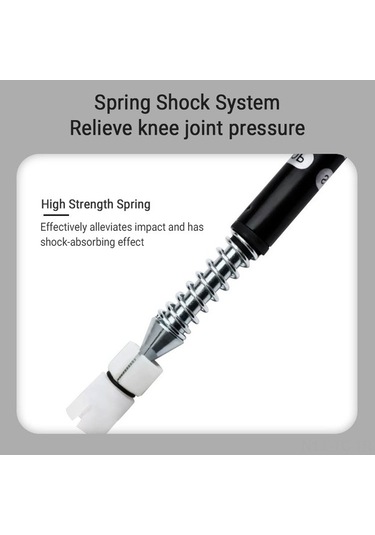 Novahub Dayanıklı Alüminyum Alaşımlı Dağcılık Bastonu - İkonik Çizilmeye Dayanıklı Ve Hafif Siyah Siyah