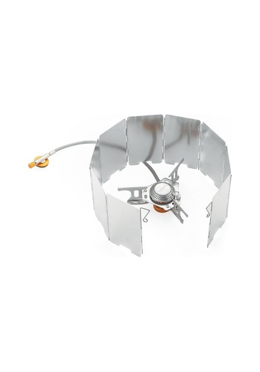 Novahub Genişletilmiş Mini 9 Parça Soba Kafası Ön Cam Taşınabilir Kamp Aksesuarları 8 Piece Windscreen Gümüş Gümüş