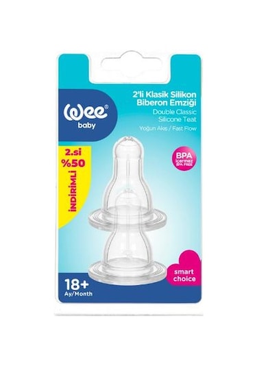 Wee Baby Silikon Biberon Emziği Yoğun Akış No :3 2’li