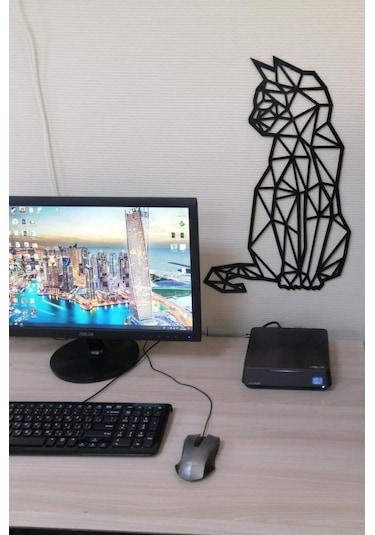 Kedi Duvar Tablosu 2 Adet Farklı Model Ahşap Kedi Duvar Tablosu