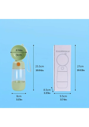 Willowhaven Beyaz 2si 1 Arada Taşınabilir Köpek Su Şişesi Ve Mama Kabı Sızdırmaz