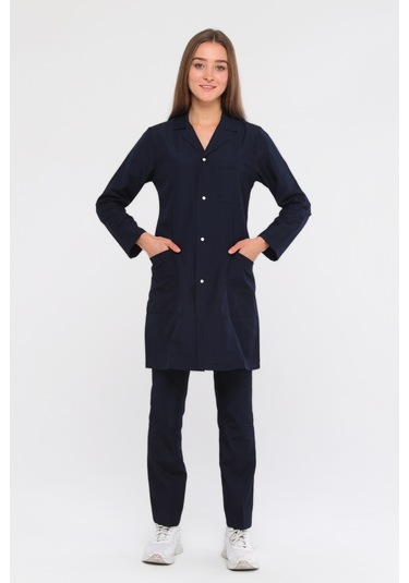 Uniprom Kadın İş Önlüğü Temizlik Görevlisi Hademe Aşçı Stajyer Lacivert