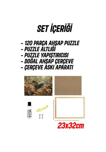 Ahşap Çerçeveli Puzzle - Tablo Hthp - 011 23 X 32 120 Parça