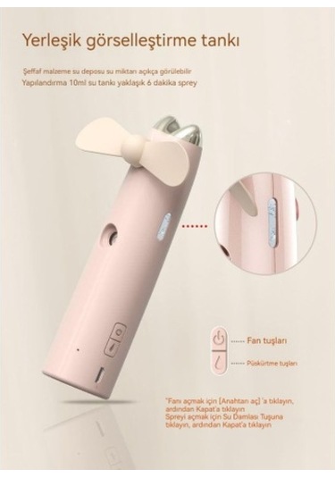 Usb Mini El Fanı - Beyaz 6klfvs Beyaz Yok Usb Buharlı 1.000 Adetten Az