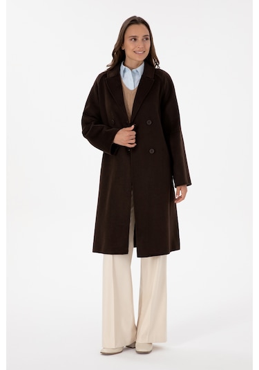 U.s. Polo Assn. Kadın Koyu Kahverengi Kaban 50308642-vr084 Koyu Kahverengi