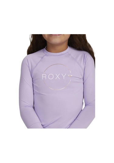 Roxy Ergwr03342 Beach Classics Ls Kız Çocuk Yüzücü Tişörtü Mor