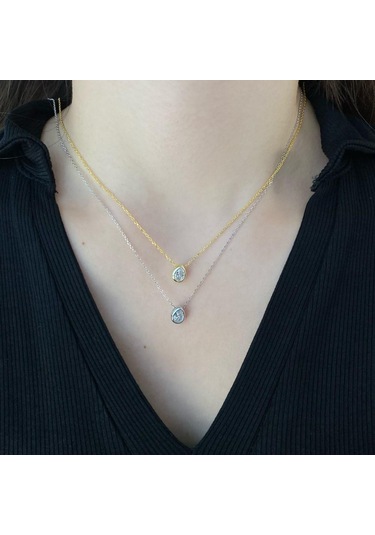 Tancise 925 Ayar Gümüş Aşk Tam Kolye Kadın Kore Klavikula Kolye Kişilik Tatlı Kalp Kolye Kolye Altın