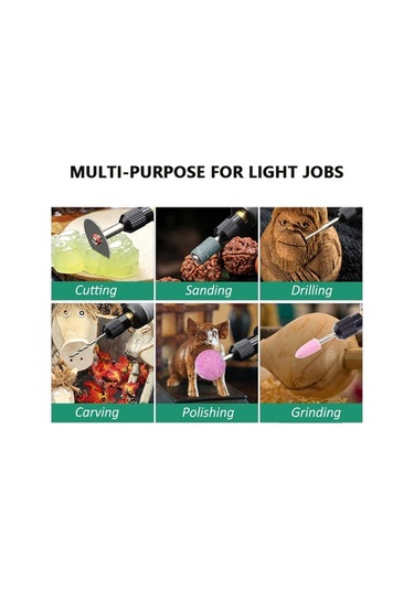 Pazly 5'li Hızlı Kablosuz Mini Matkap Seti - 50 Aksesuarlı, Taşlama & Cilalama Fonksiyonlu