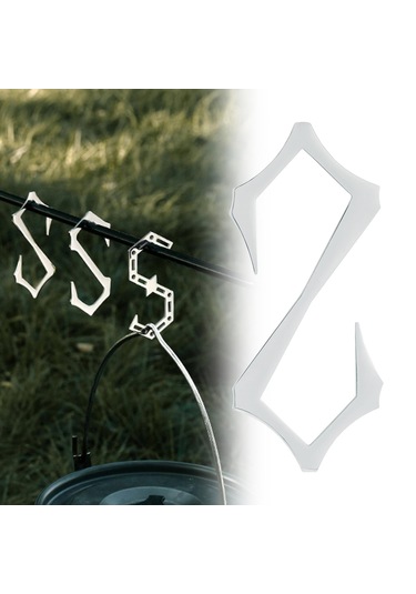 Homyl S Kanca Şekilli Asılı Mutfak Tencere Tava Askısı 110x50mm Gümüş