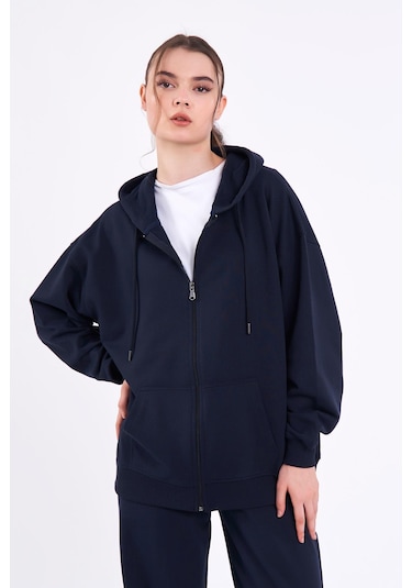 Kadın Lacivert Normal Kalıp Basic Beli Lastikli Kapüşonlu Oversize Mevsimlik Alt Üst Eşofman Takımı Cmre7367 Lacivert Kadın Lacivert Normal Kalıp Basic Beli Lastikli Kapüşonlu Oversize Mevsimlik Alt Üst Eşofman Takımı Cmre7367 Lacivert