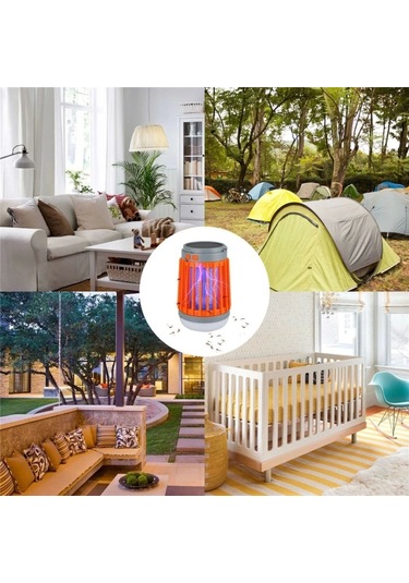 Askılı Solar Enerji İle Şarj Olabilen Sinek Öldürücü Kamp Feneri Işıldak Çok Renkli