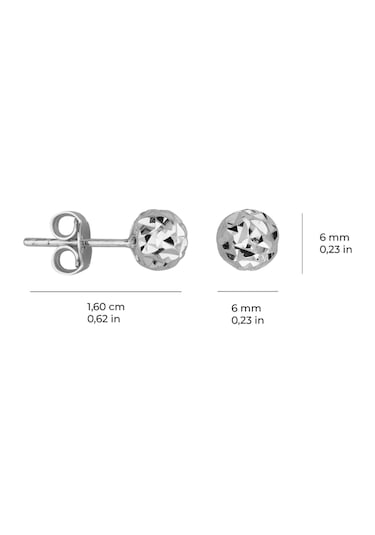 14 Ayar 6 Mm Altın Top Küpe 1,30 Gr-5982 58196106