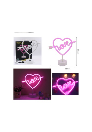 Wezone Usb Ve Pil İle Çalışan 5 Farklı Stilde Neon Dekoratif Gece Lambası Diğer