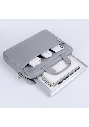 Vkemall Gri Oxford Kumaş Dizüstü Bilgisayar Çantası - 14/15.6 İnç, Elden Taşınabilir & Tek Omuzlu, Profesyonel & Öğrenci İçin, Çok Amaçlı Depolama Gri