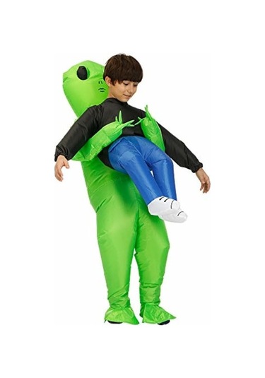 Çocuklar İçin Cadılar Bayramı, Cosplay Ve Güzel Kostüm Yeşili Nabila Şişme Uzaylı Kostümü