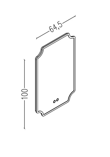 Adria 65 Cm Buğu Önleyici Led Ayna Siyah