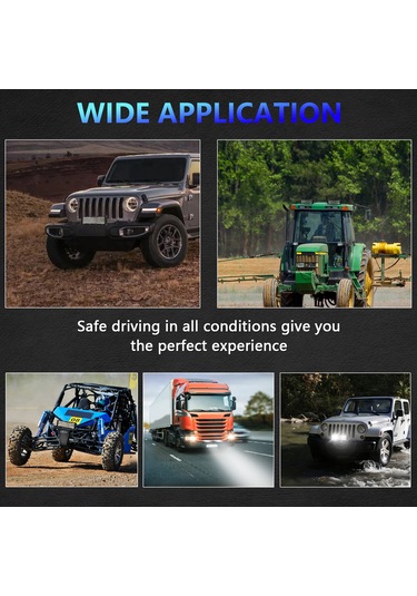 9 İnç Led Çalışma Işığı 204w 6000k Arazi Araçları Kamyonlar K22349-9