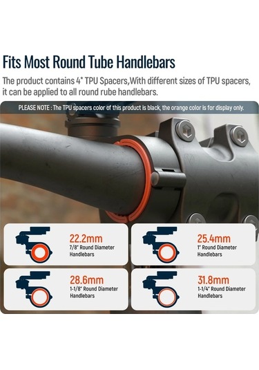 Tysm Joyjadehub Motosiklet/bisiklet/cep Telefonu Tutucu L061 - Universal Montaj - 60g Ağırlık - Pc+alu Malzeme 1pc