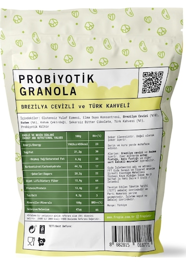 Fropie Probiyotik Granola - Brezilya Cevizi & Kahve 200 G
