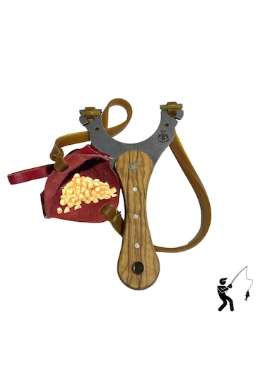 Balık Yemleme Sapanı -metal Gövde Ve Zeytin Saplı