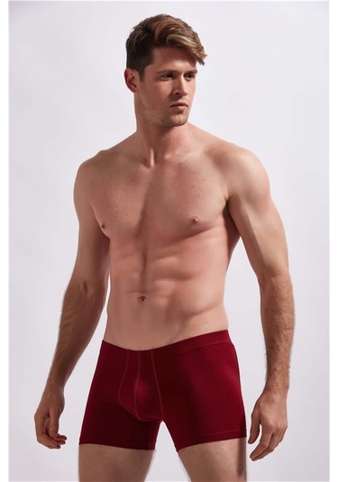 Josejuan 3'Lü Erkek Boxer Koton Likralı Yan Dikişsiz 1001-Gri Melanj - Bordo - Indigo