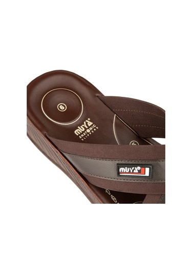 Muya İkon 6 Nokta Anatomik Taban Topuk Dikeni Dört Mevsim Erkek Terlik Kahverengi