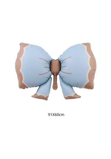 Retro Gökkuşağı Folyo Balon Büyük Boy Mavi 90-61 Cm Mavi