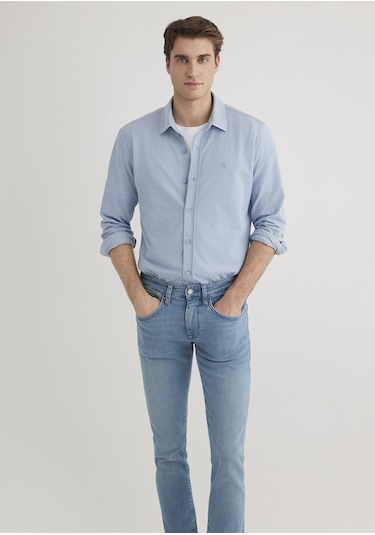 Mavi - Mavi Örme Gömlek 0210294-70730 Mavi