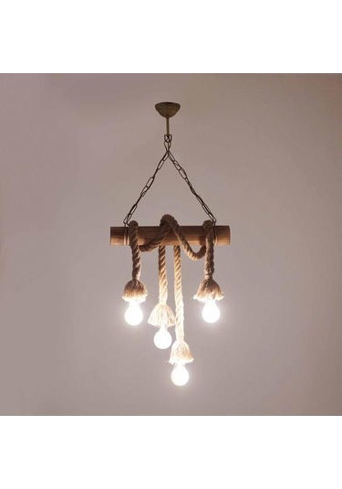 Correx Bambu 4'lü Avize Kahverengi