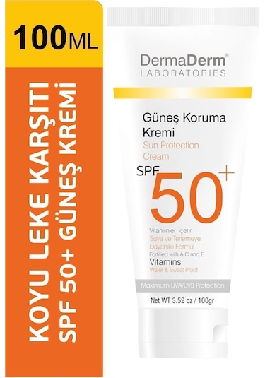 Dermaderm Güneş Koruma Kremi Spf 50+ Faktör 100 Ml - Yüksek Koruma