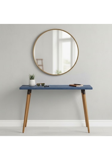 Mobenta Basic Entry: Modern Masif Dresuar, Antre Konsolu - 110x35 Ig Mavi