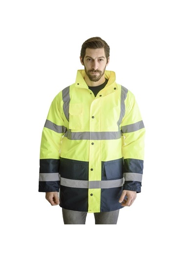 Şensel, Kaban, Sarı-Lacivert -59E3200- Iş Kabanı-Iş Montu