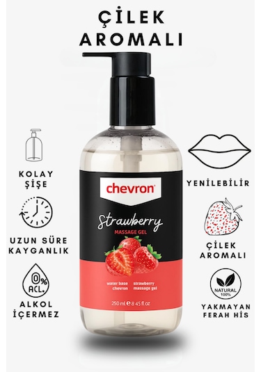 Chevron Çilekli Kayganlaştırıcı Jel 250 ML