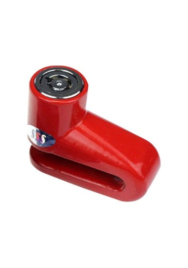 Kırmızı Ağır Hizmet Motosiklet Dağ Bisikleti E-bisiklet Disk Fren Güvenlik Anti-hırsızlık Kilidi