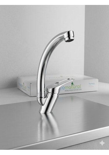 Banyo Natural Optima Uzun Borulu Kuğu Evye Lüx 142 Gri